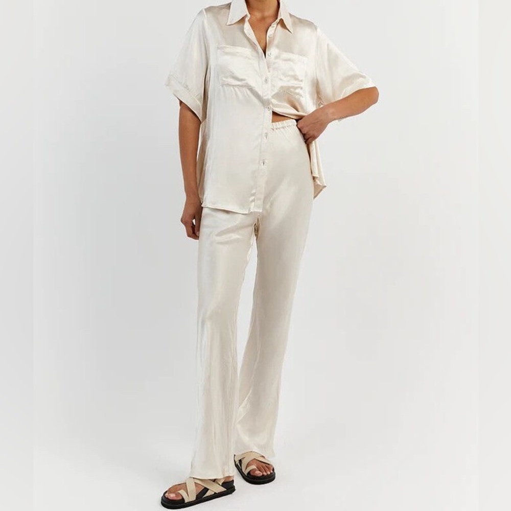 DISSH SIMONE PEARL SATIN BIAS CUT PANT